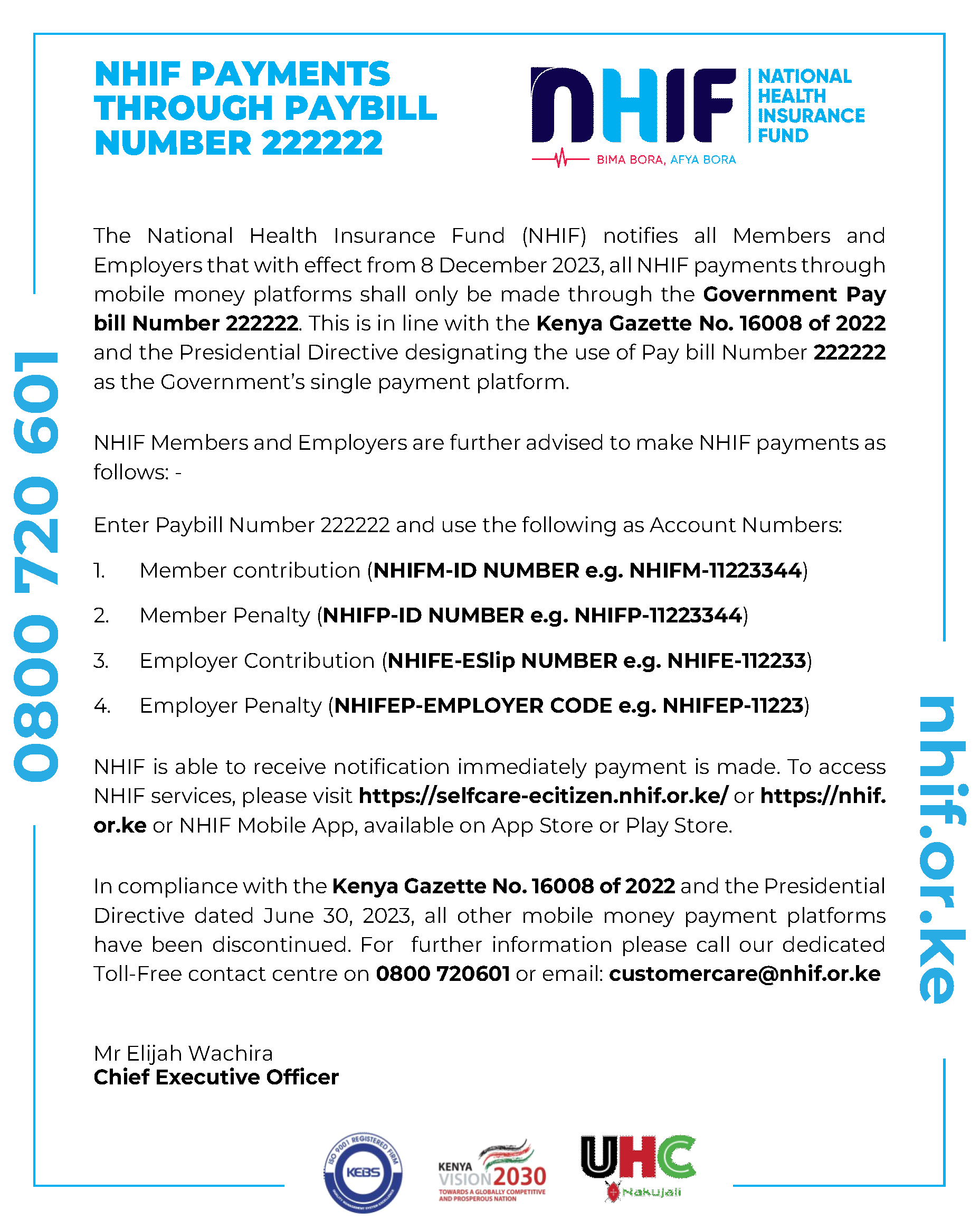 paybill number migration ad 2023 2
